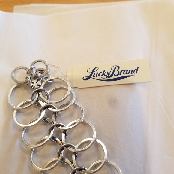 FIRM NWT Lucky Brand Silver Toned Chain Bracelet - Picture 4 of 5